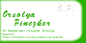 orsolya pinczker business card